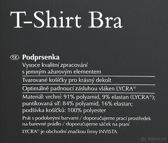 Podprsenky bílá a černá - velikost 80B a 75B - obě nové - 2