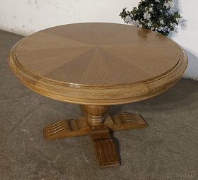 Rustikální, konferenční stůl, masivní dub. - 2