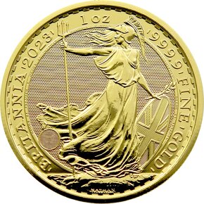 Zlatá investiční mince Britannia 1 Oz Král Karel III. - Koru - 2