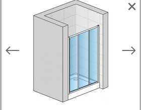 Sprchové dveře Třídílné Ronal Top - 2