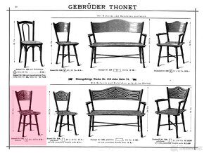 Original THONET, židle model No. 110, 4 ks Topován - 2