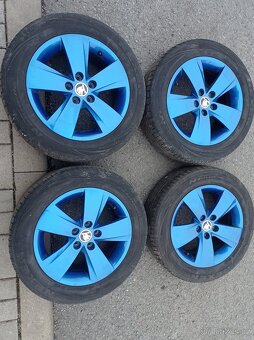 Letní 15" originál Škoda Fabia III, Rapid, MATONE modrá - 2