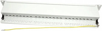 Patchpanel 19″ kat. 6a, stíněný, 24 portů, nový - 2