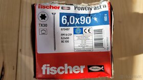 Fischer - Stavební vrut do dřeva 6x90mm TX30 - 2