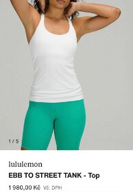 Luxusní bezešvé sportovní tílko/top americké zn. Lululemon - 2