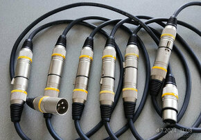 Wirwick XLR kabel, sada 7ks. 0,5m - 2