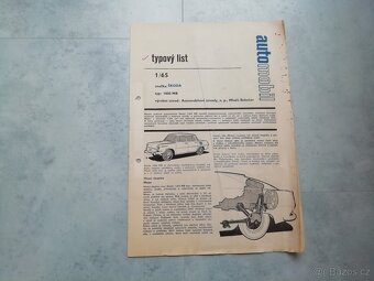 Škoda 1000 MB - typový list - doprava v ceně - 2