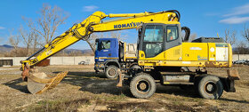 Bager komatsu PW220 + rotátor svahovačka - 2