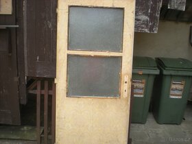 staré dveře, prosklené,dřevěné - 2