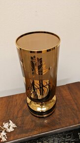 SLEVA Starožitná skleněná zdobená váza LEKNÍN - 2