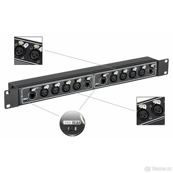 2 x 4 kanálový stage box a splitter - 2