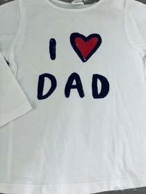 Krasny set H&M “I love dad” - velikost 80 - 2