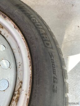 Plechové disky 16” 5x114,3 Honda a zimní pneu 205/55/R16 - 2