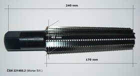 Výstružník kuželový M5/I-II  pro Morse kužele (sada ) NOVÉ - 2