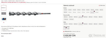 Průrazový vrták Hilti TE-YX 45/57 prac. délka 400mm SDS-Max - 2