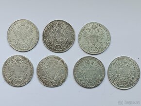 Prodám stříbrné 20 krejcary a jiné mince František II Loty - 2