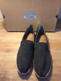 TOMS Black washed canvas deconstructed alparg 7,5 - 2