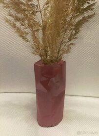 dekorativní betonová váza na suché květiny - 2