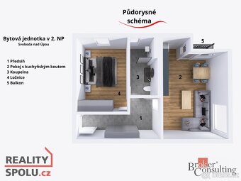 Prodej, byty/2+kk, 48.3 m2, Úpská 361, 54224 Svoboda nad Úpo - 2