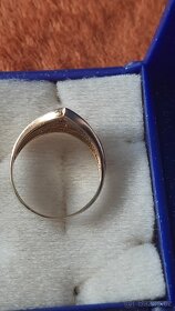 Luxusní prsten AU 14 kar. 3 druhy zlata - 2