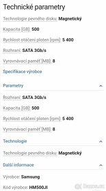 2,5" HDD Samsung Spinpoint M7 - 500GB - 2