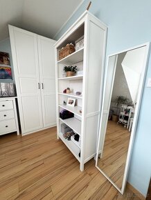 IKEA HEMNES Knihovna, dřevěná, bílé mořidlo - 2