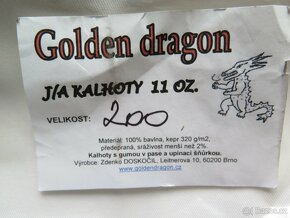 judo kalhoty značkové Golden dragon,vel.200-orig.zabalené - 2