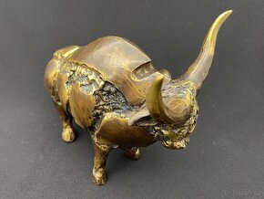 Socha bronz/mosaz Lava Bull - 2