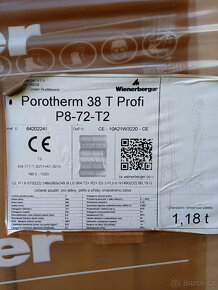 Broušené cihly Porotherm 38 T Profi, 72kč/ks - 2