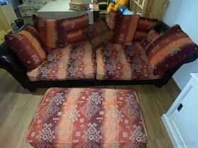 Krásný koženo-látkový SOFA gauč - 2