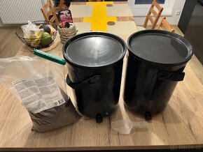 2x kompostér Skaza Bokashi Organko 2 (9,6l) + cca 1kg směsi - 2