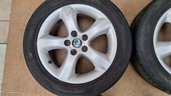 Alu kola Škoda 15" 5x100 letní pneu 195/55 R15 Fabia - 2