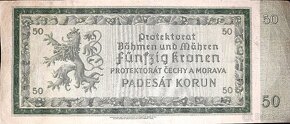 50 Korun 1940 vzácná série A07 - 2