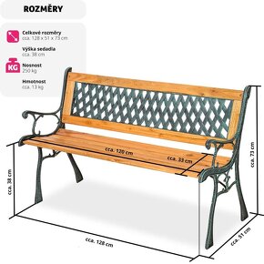 Zahradní lavička nová - 2