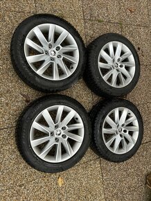 Originál alu kola Škoda 5x112 R 17 zimní pneu 215/55/17 Xl - 2