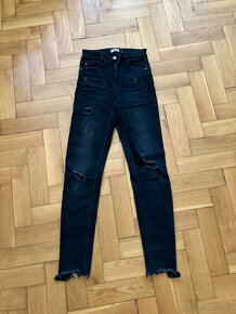 Černé rifle Pull&Bear vel.32 - 2