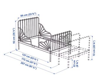 Rostoucí dětská postýlka IKEA MINNEN - 2