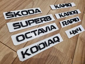 Skoda znaky - nápis čierny logo znak VRS nadpis - 2