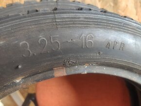 2 kusy pneu 3,25 x 16 na motocykly Jawa 250/350 Kyvačka - 2