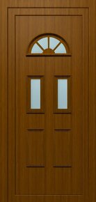 Dveře vchodové dřevené použité, dobrý stav, 80cm, pravé - 2