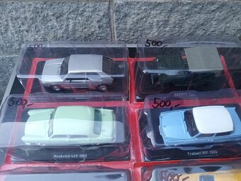 Modely 1:24 hachate Lada, Trabant,golf, Gaz, Moskvič, Dacia - 2