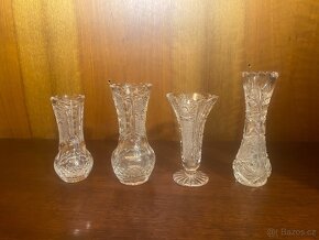 Sada broušených váziček Bohemia Crystal (10-12 cm) - 2