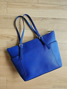 Michael Kors kabelka  Saffiano Leather Tote Blue - 2