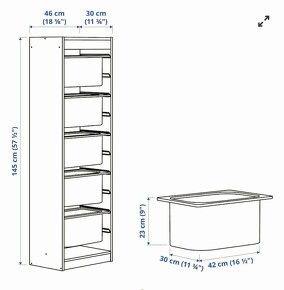 Ikea Trofast růžová organizér skříň regál 5 ks box - 2