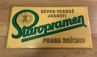 Stará kartonová cedule Staropramen Smíchov 40x25cm - 2