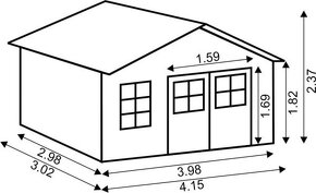 Zahradní domek 4x3 síla 28mm - 2