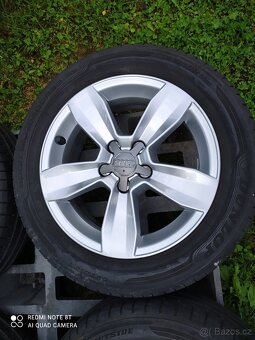 ALU KOLA AUDI - 5x100 - r15 +LETNÍ PNEU DUNLOP 185/60/15-4ks - 2