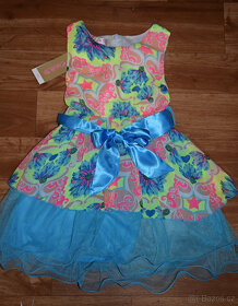 Dívčí letní květované šaty vel.110 + 98/104 - 2