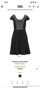 Nové s visačkou Šaty Armani Exchange, 36/38 (PC 3750,-) - 2