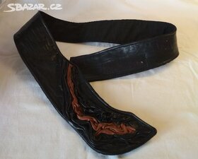 Originální široký pásek-pravá kůže - 2